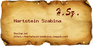 Hartstein Szabina névjegykártya